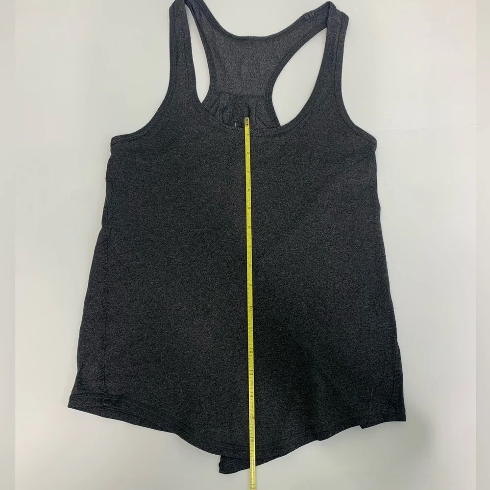 Lululemon Athletic Dark Gray Lightweight Keyhole Racerback Tank Top Size 4 - Picture 4 of 6
